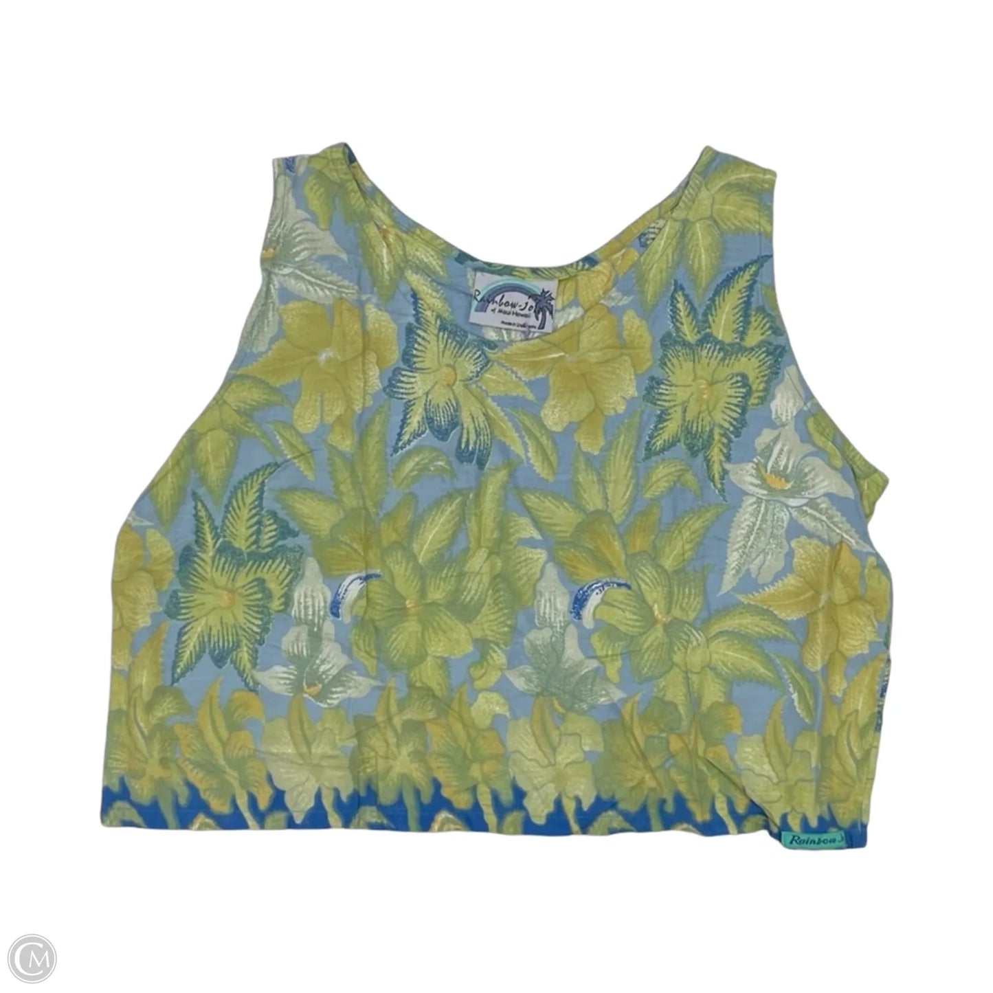 Blouse Sleeveless By Rainbow Jo In Blue & Green, Size: Xl