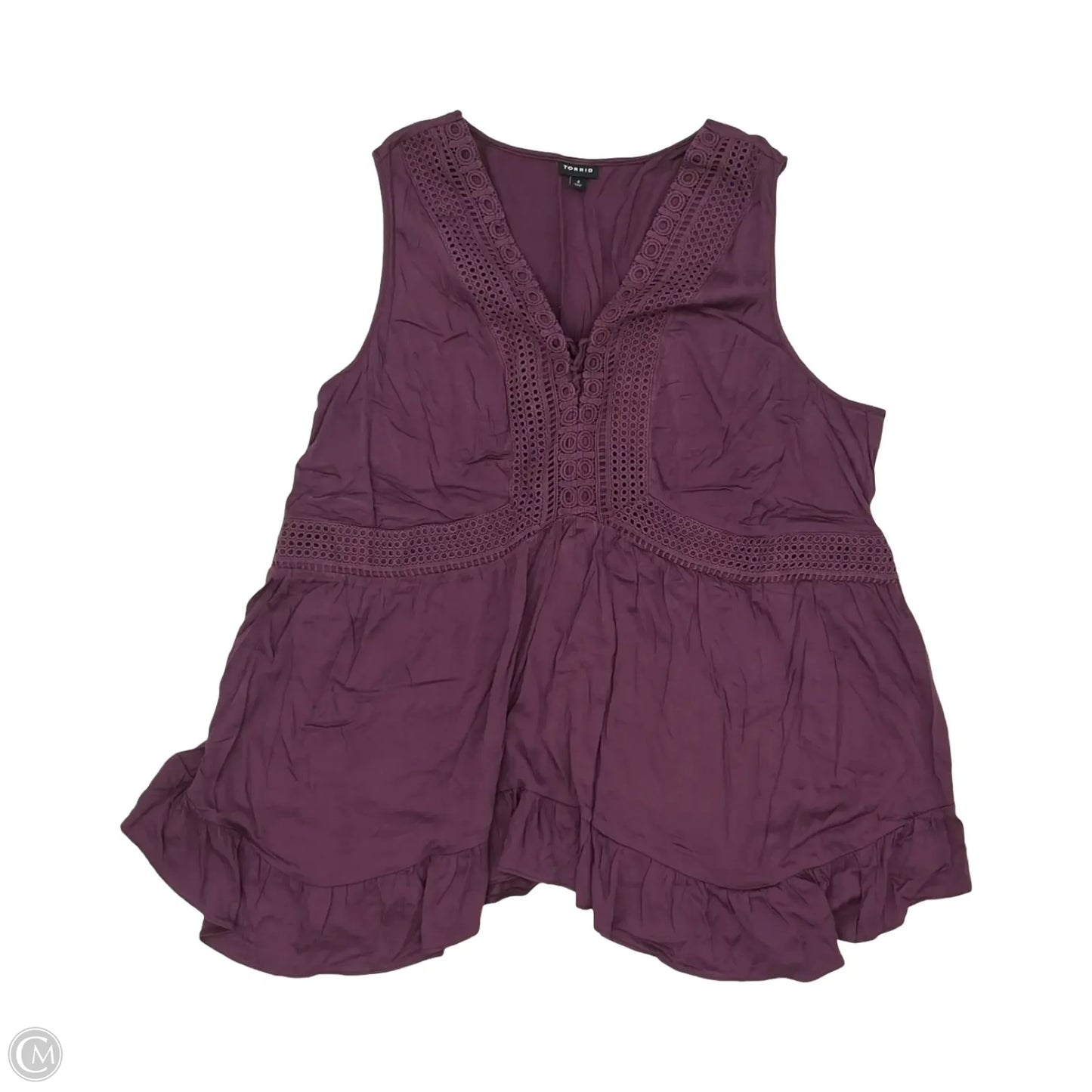 Blouse Sleeveless By Torrid In Purple, Size: 4x