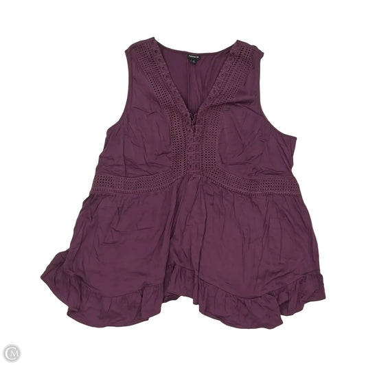 Blouse Sleeveless By Torrid In Purple, Size: 4x