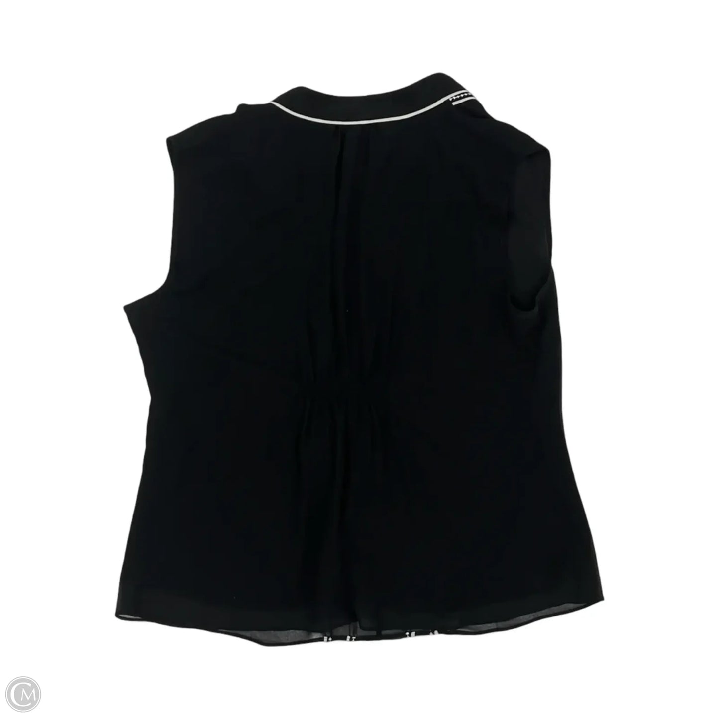Blouse Sleeveless By White House Black Market In Black & Cream, Size: L