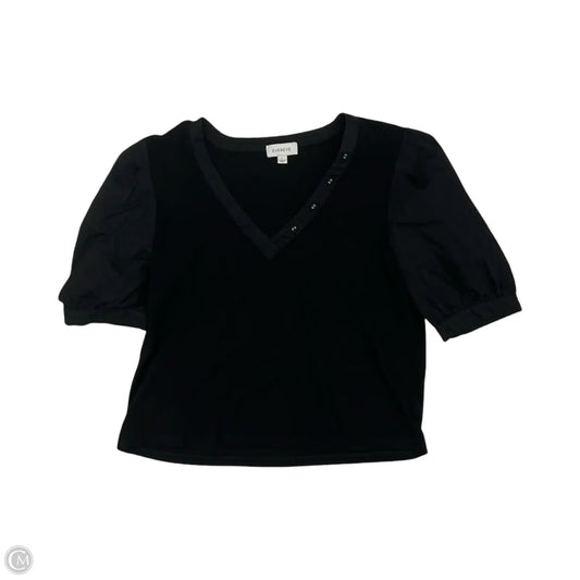 Top Short Sleeve By Evereve In Black, Size: L