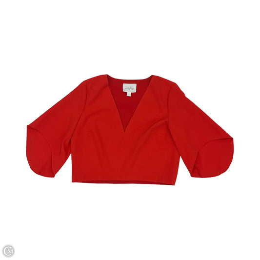 Blouse Short Sleeve By Mare Mare In Red, Size: L