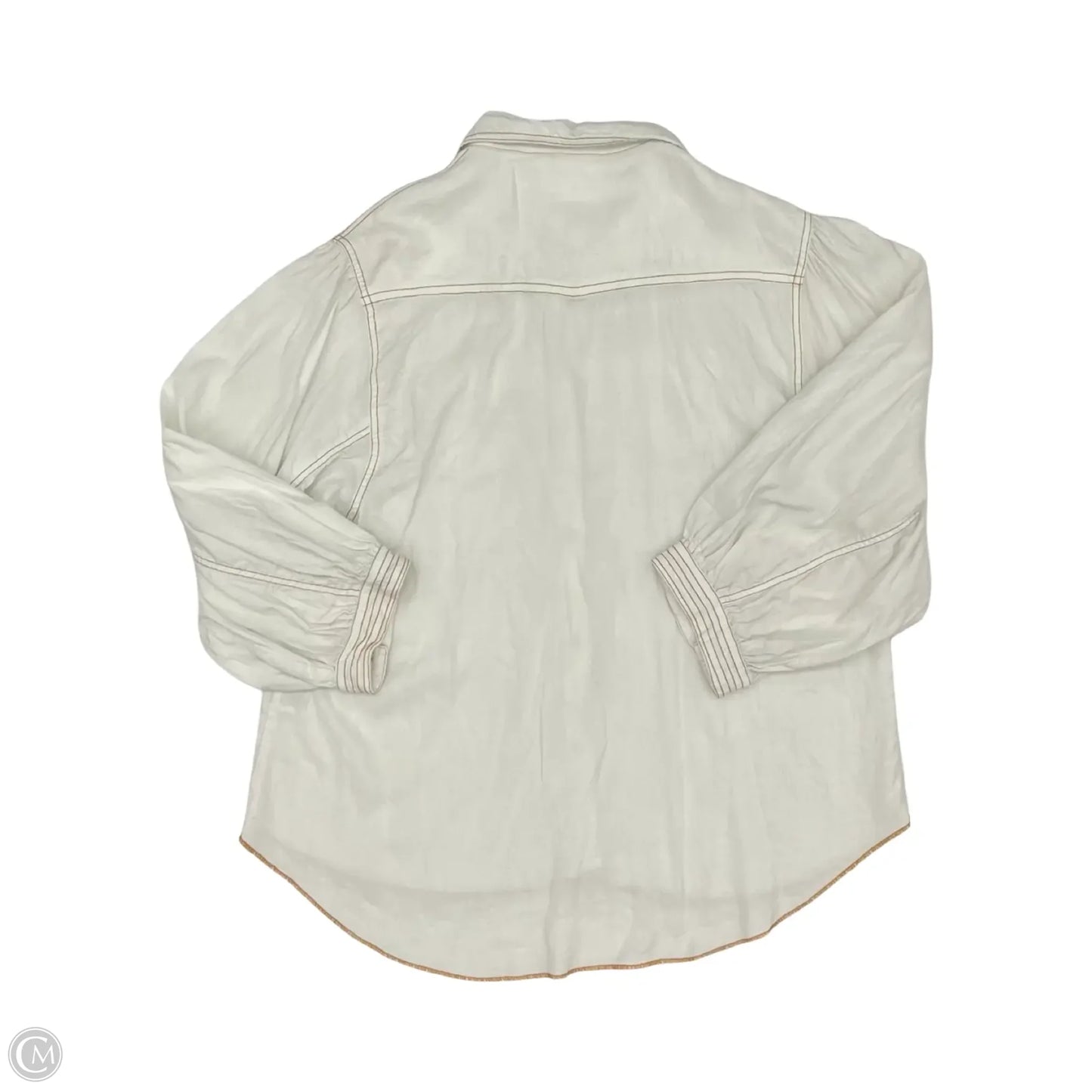 Top Long Sleeve By Ivy Jane In Cream, Size: L
