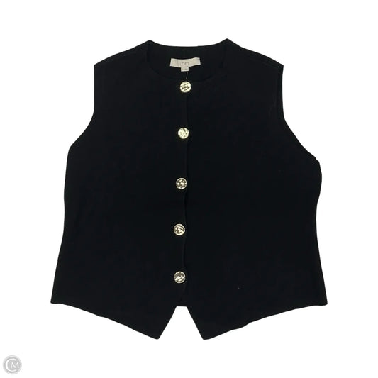 Vest Sweater By Loft In Black, Size: Xl