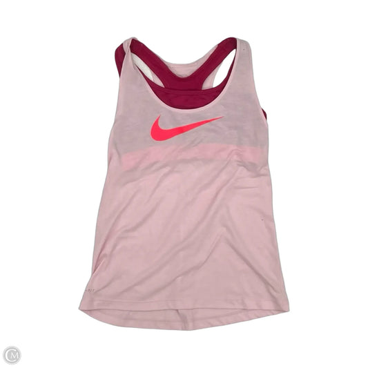 Athletic Tank Top By Nike In Pink, Size: M