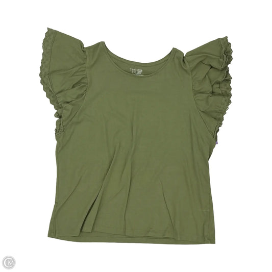 Top Short Sleeve By Time And Tru In Green, Size: Xxl