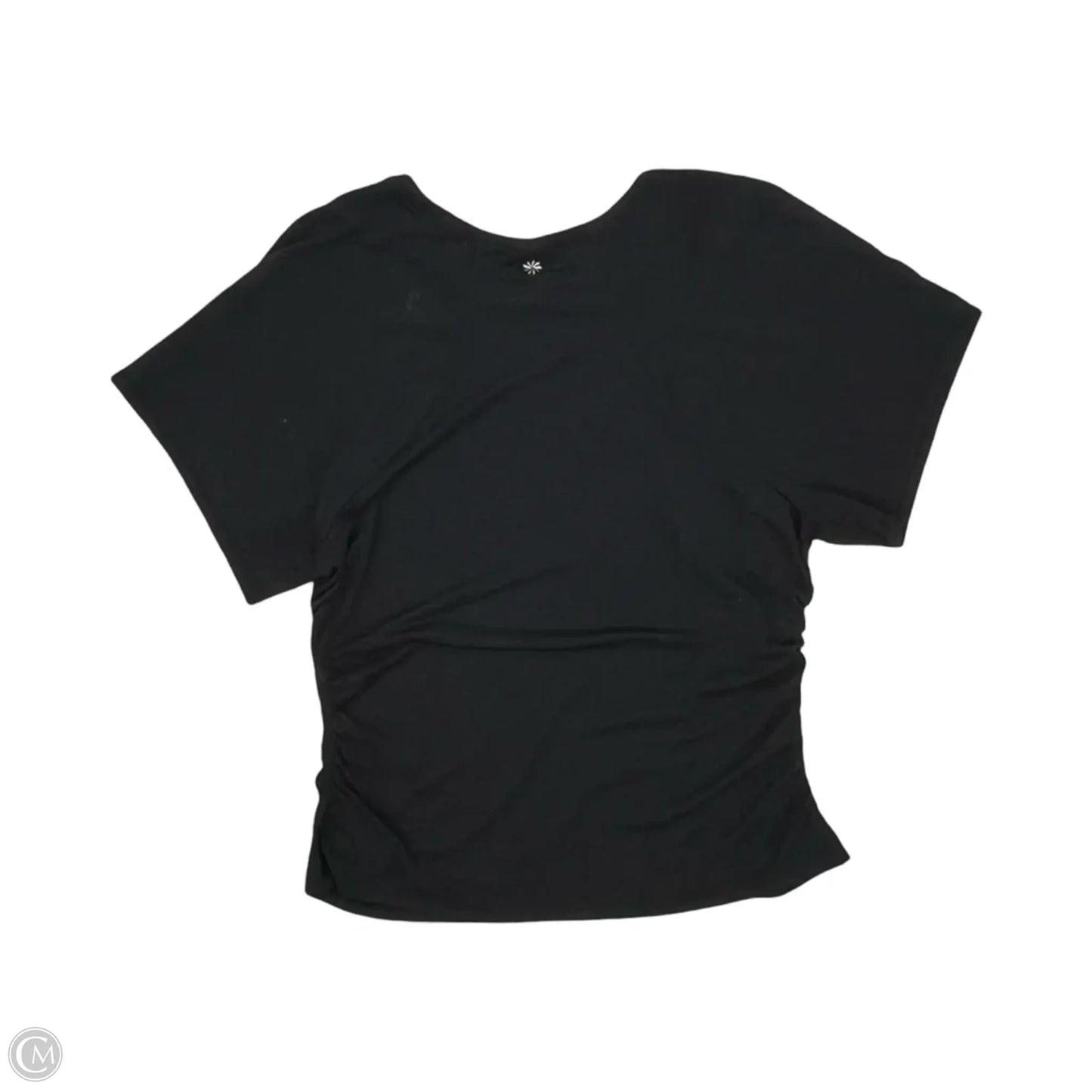Athletic Top Short Sleeve By Athleta In Black, Size: L