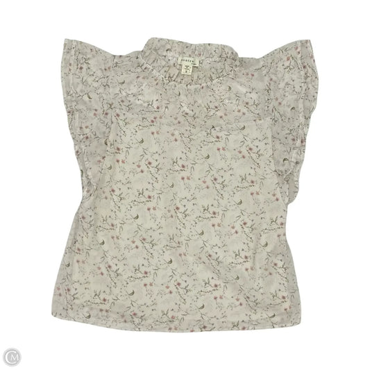 Blouse Short Sleeve By Monteau In Floral Print, Size: S