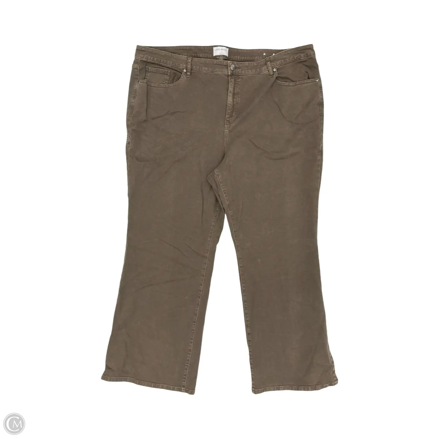 Jeans Wide Leg By Lane Bryant In Brown Denim, Size: 28