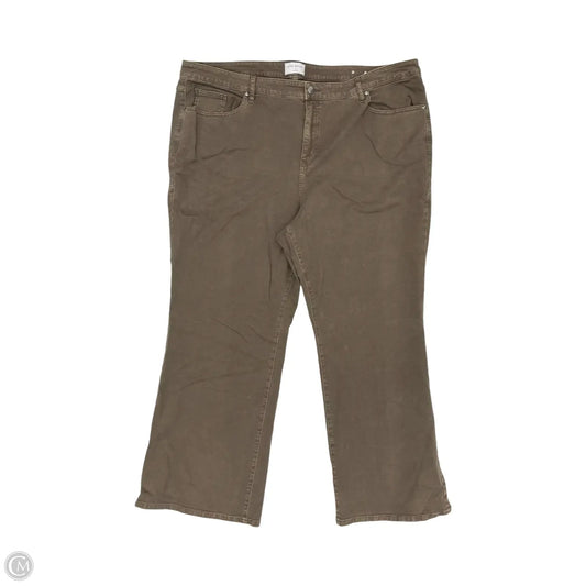 Jeans Wide Leg By Lane Bryant In Brown Denim, Size: 28