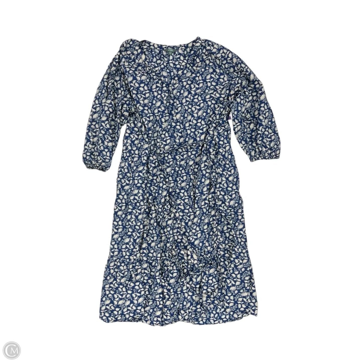 Dress Party Midi By Terra & Sky In Blue & Cream, Size: 3x