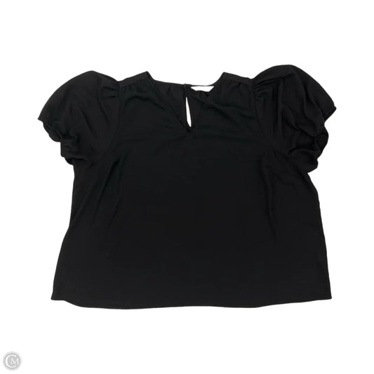 Blouse Short Sleeve By Lc Lauren Conrad In Black, Size: 3x