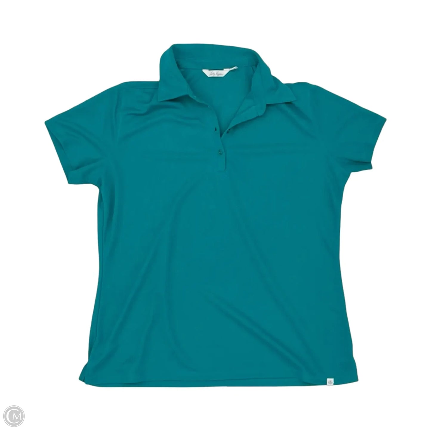 Athletic Top Short Sleeve By Lady Hagen In Teal, Size: L