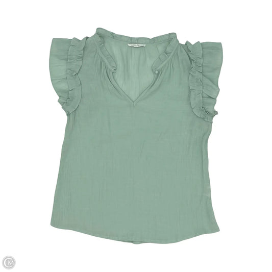 Blouse Short Sleeve By Mine In Green, Size: M