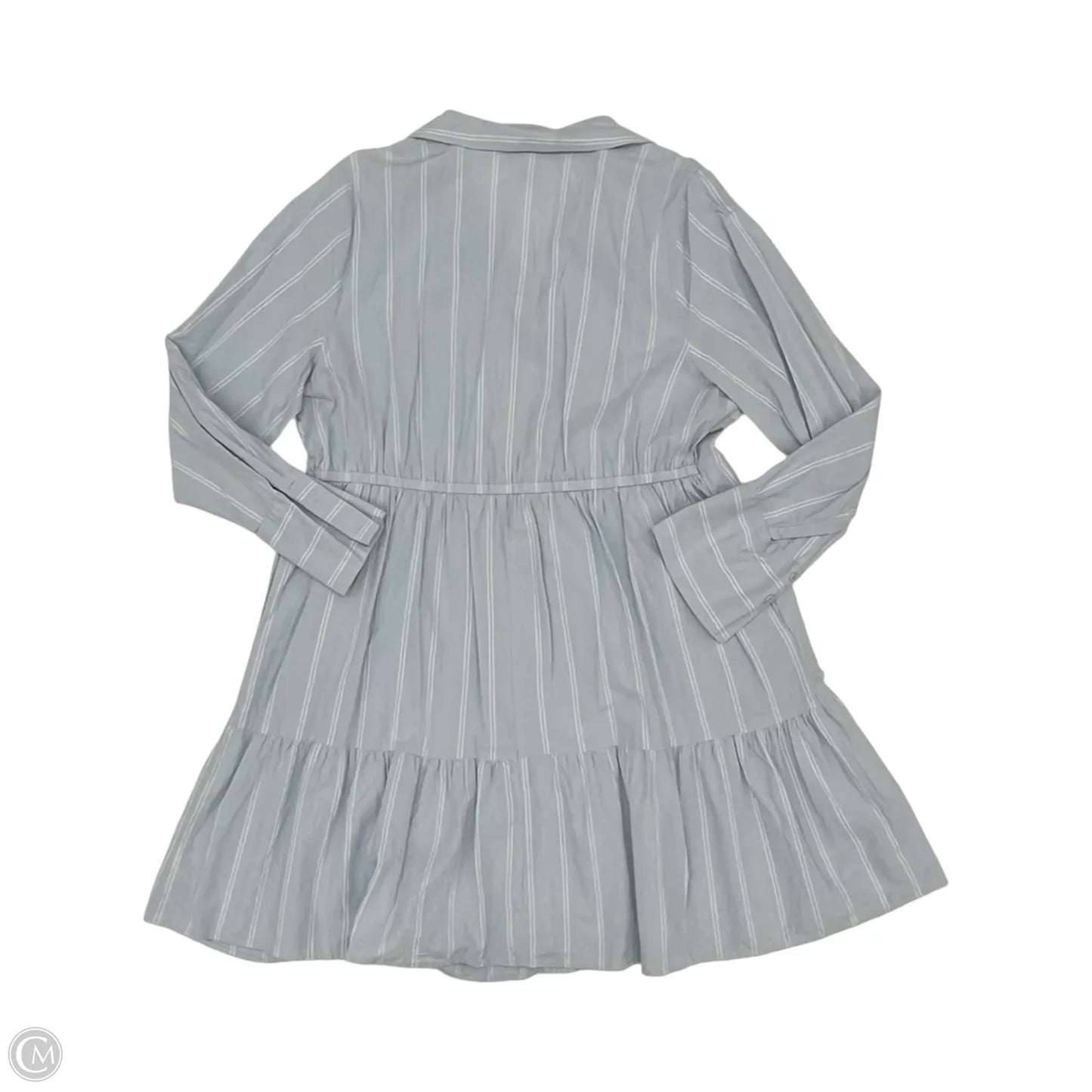 Dress Casual Short By Ava & Viv In Blue & Cream, Size: Xxl