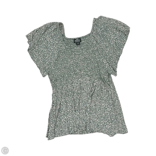 Blouse Short Sleeve By Angie In Floral Print, Size: 1x