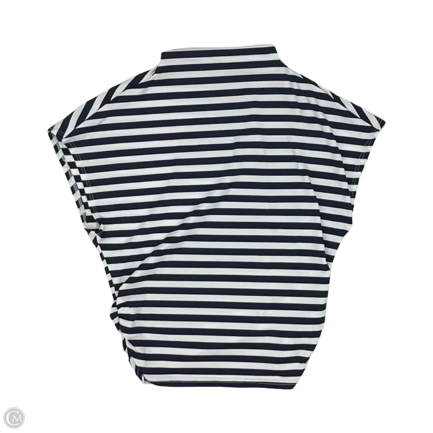 Blouse Short Sleeve By Cmf In Striped Pattern, Size: M