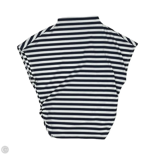 Blouse Short Sleeve By Cmf In Striped Pattern, Size: M