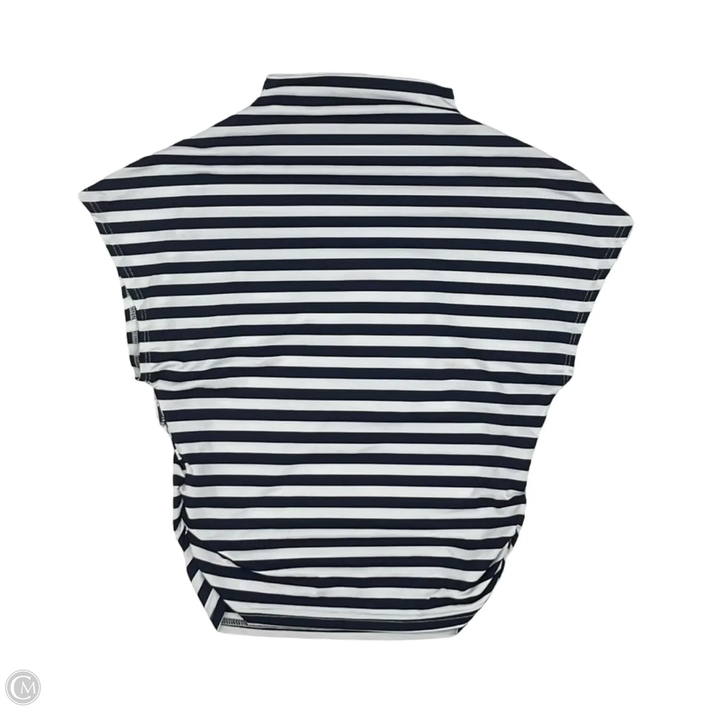 Blouse Short Sleeve By Cmf In Striped Pattern, Size: M