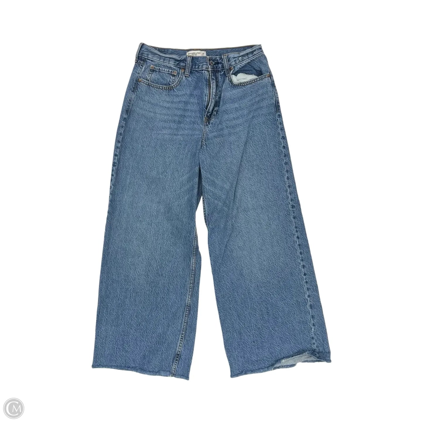 Jeans Straight By Abercrombie And Fitch In Blue Denim, Size: 8