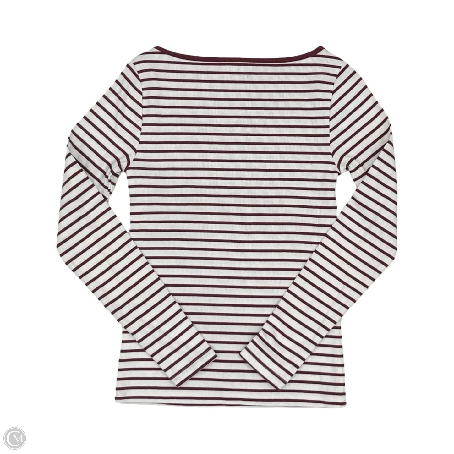 Top Long Sleeve By Old Navy In Red & White, Size: M