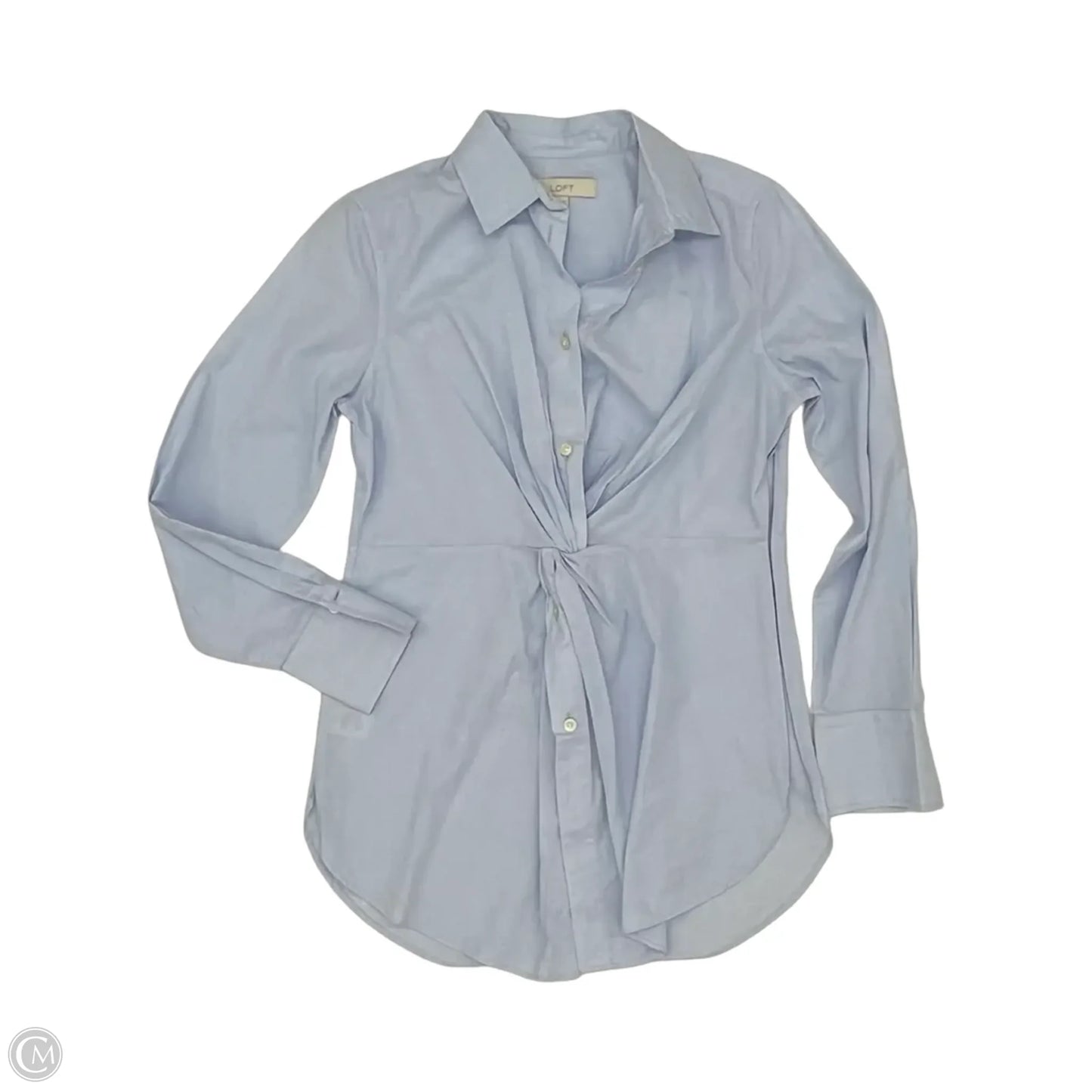 Tunic Long Sleeve By Loft In Blue, Size: 2