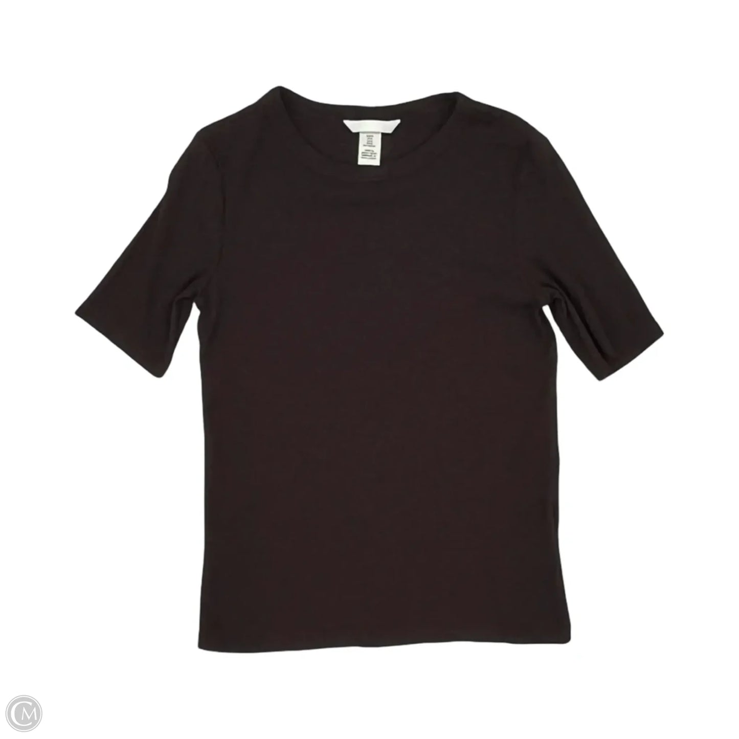 Top Short Sleeve By H&m In Brown, Size: M