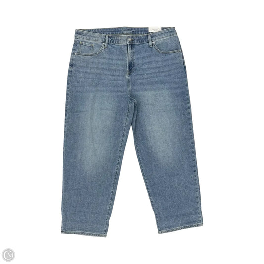 Jeans Cropped By Chicos In Blue Denim, Size: 16