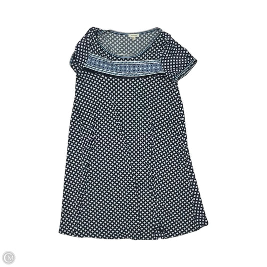 Dress Casual Short By Max Studio In Blue & Cream, Size: M