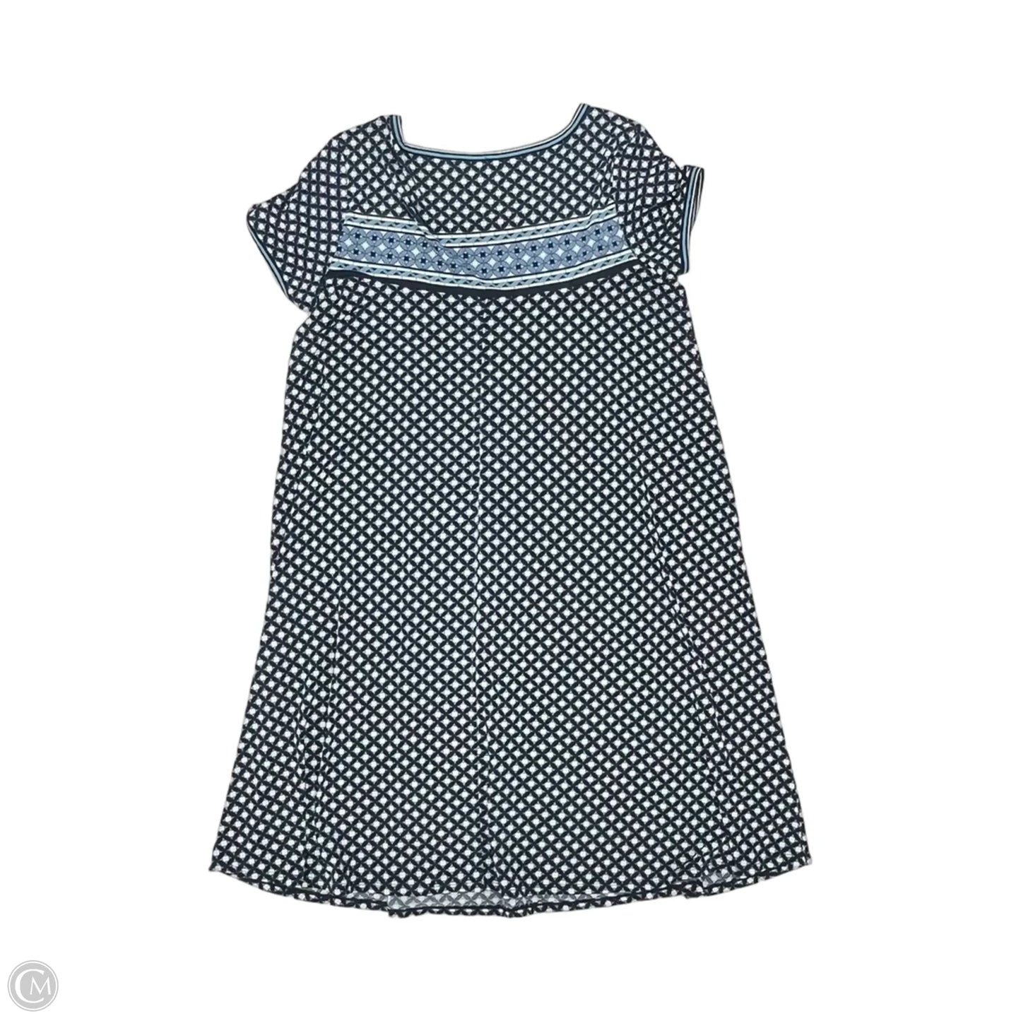 Dress Casual Short By Max Studio In Blue & Cream, Size: M