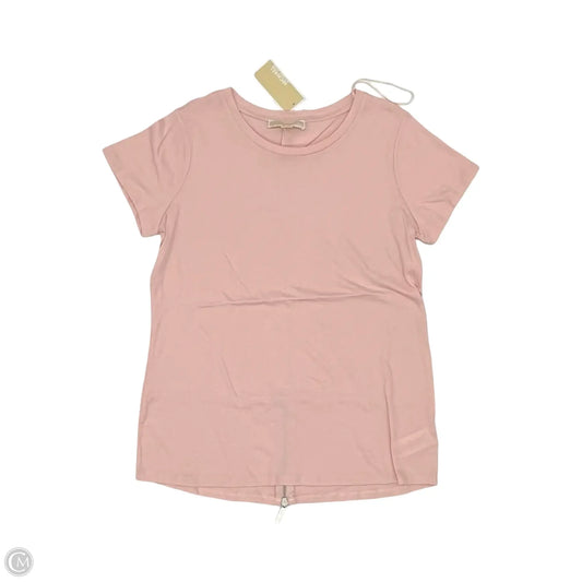 Top Short Sleeve Designer By Michael Kors In Pink, Size: M