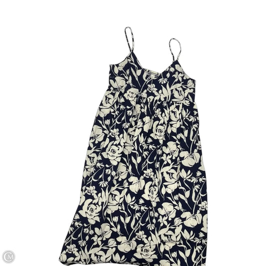 Dress Casual Midi By A New Day In Blue & Cream, Size: M