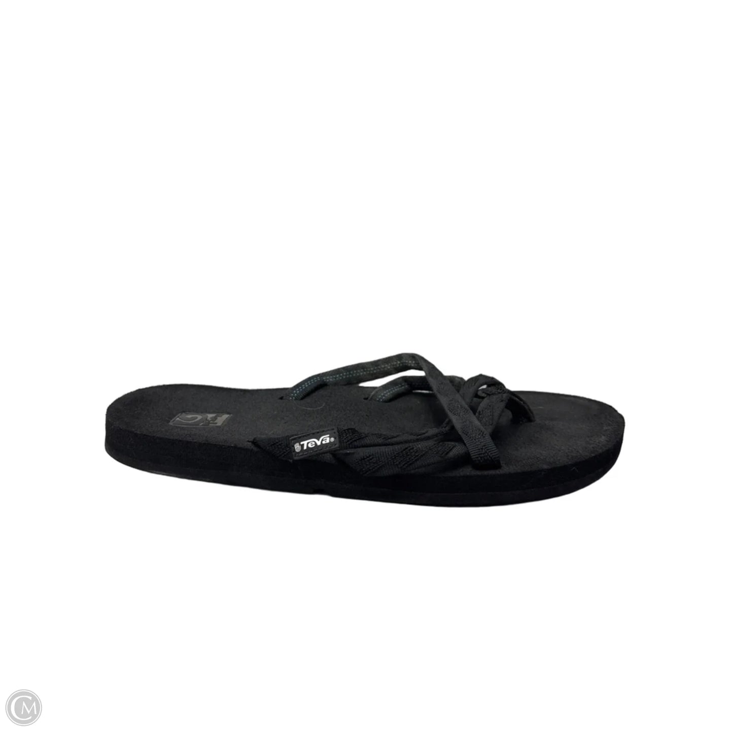 Sandals Flip Flops By Teva In Black, Size: 10