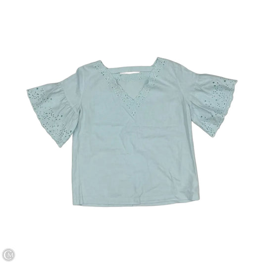 Blouse Short Sleeve By Loft In Blue, Size: M