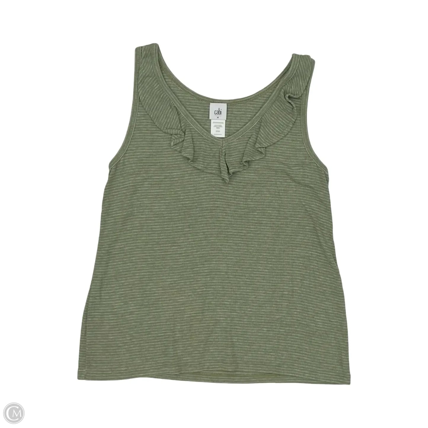 Top Sleeveless By Cabi In Green, Size: M