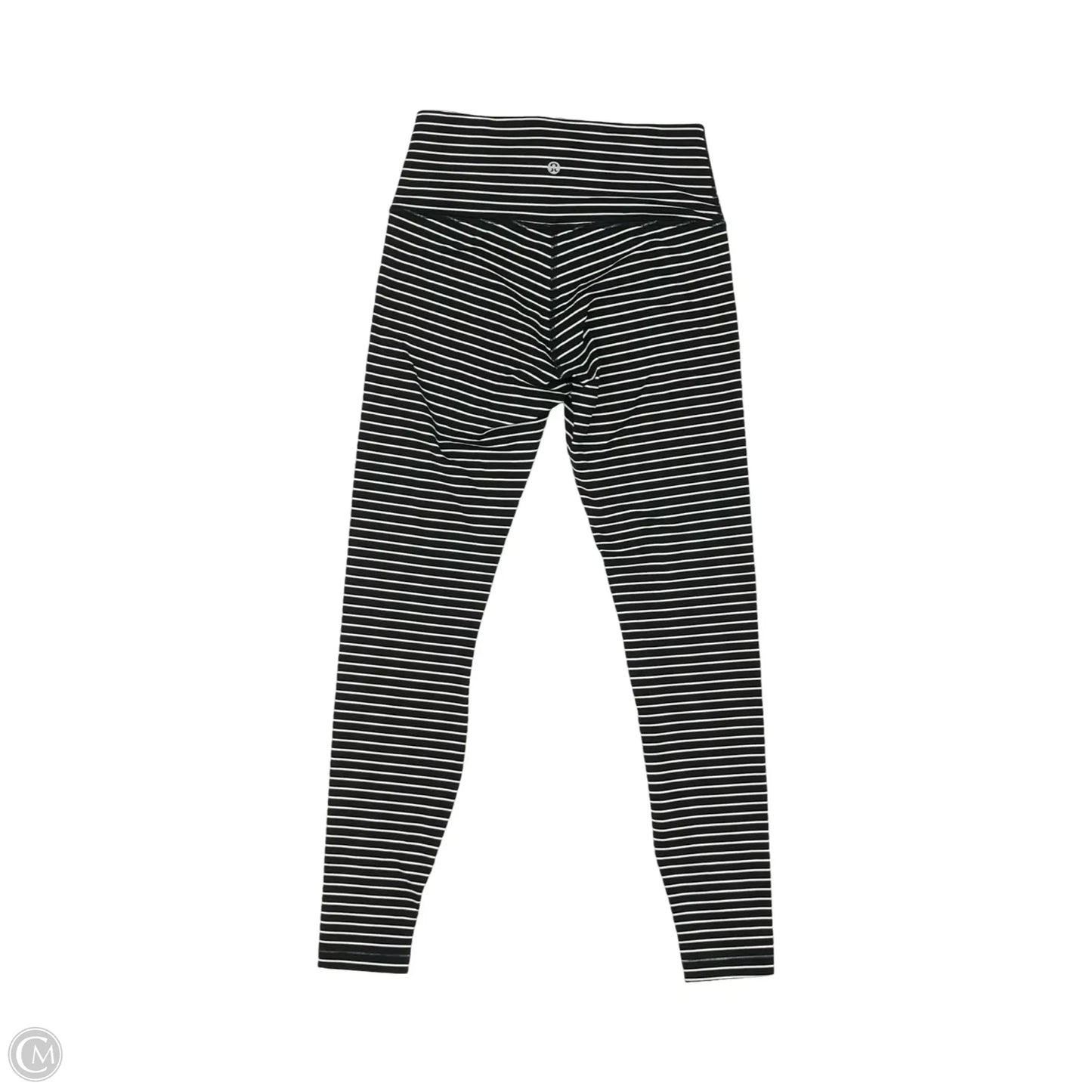 Athletic Leggings By Lululemon In Black & White, Size: M