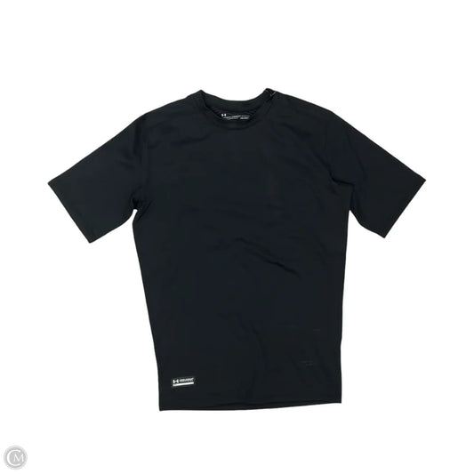Athletic Top Short Sleeve By Under Armour In Black, Size: L