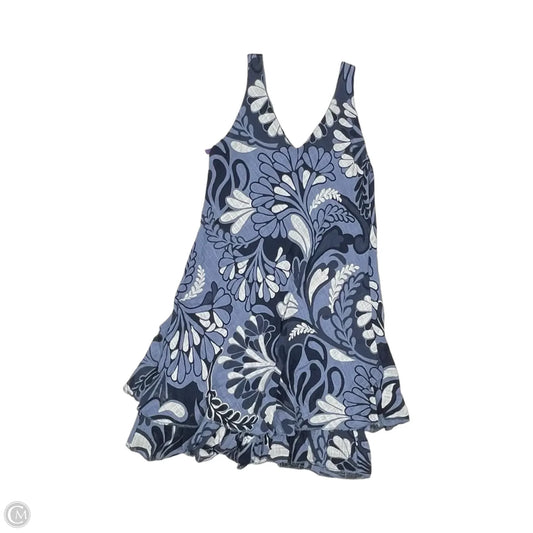 Dress Party Midi By Clothes Mentor In Blue & Cream, Size: M