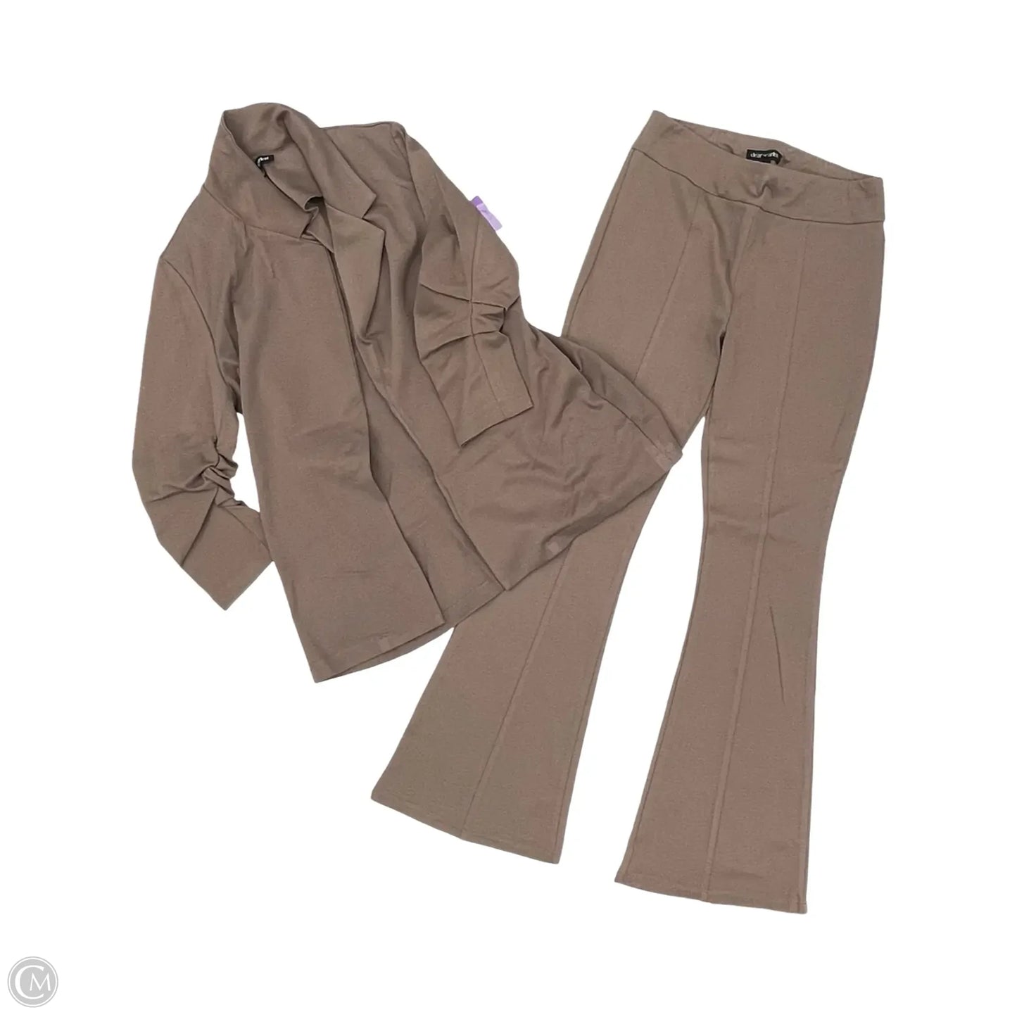 Pants Suit 2pc By Dear Scarlett In Brown, Size: L