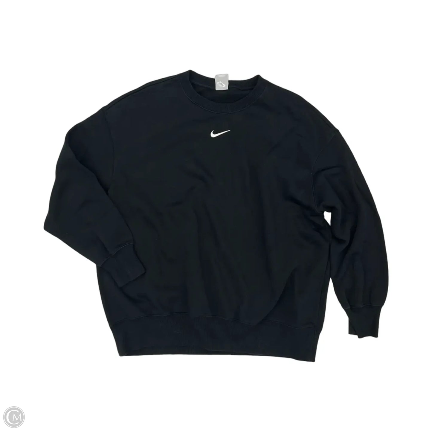 Athletic Sweatshirt Crewneck By Nike In Black, Size: L