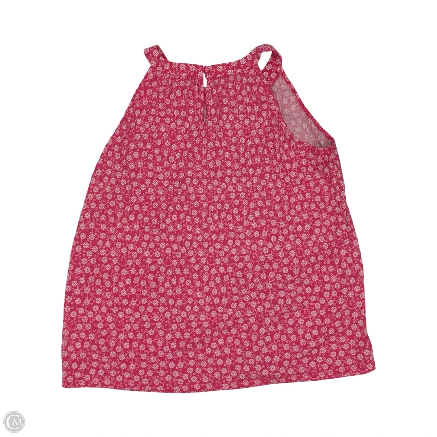 Blouse Sleeveless By Adrienne Vittadini In Pink & White, Size: S