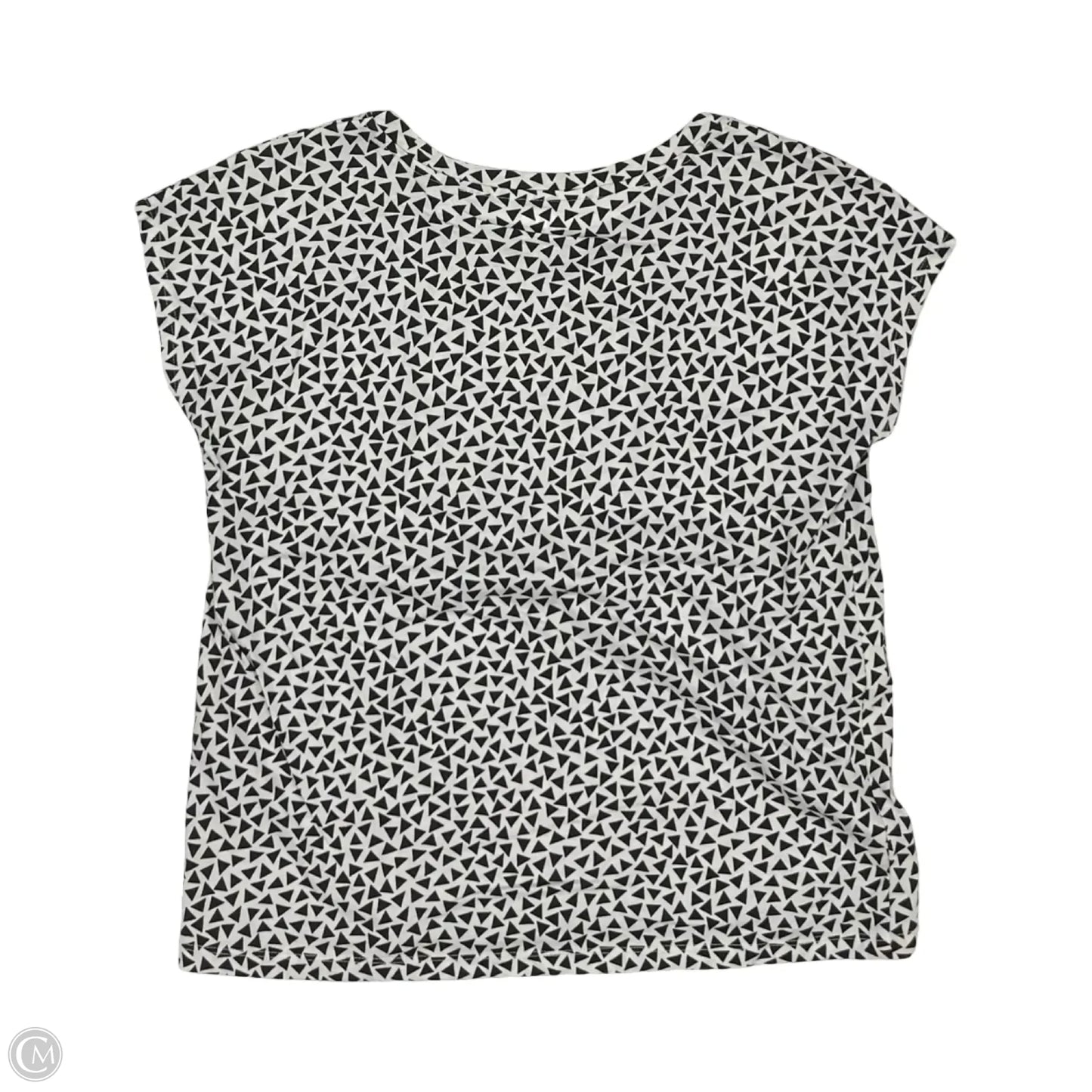 Top Short Sleeve By Uniqlo In Black & White, Size: Xs