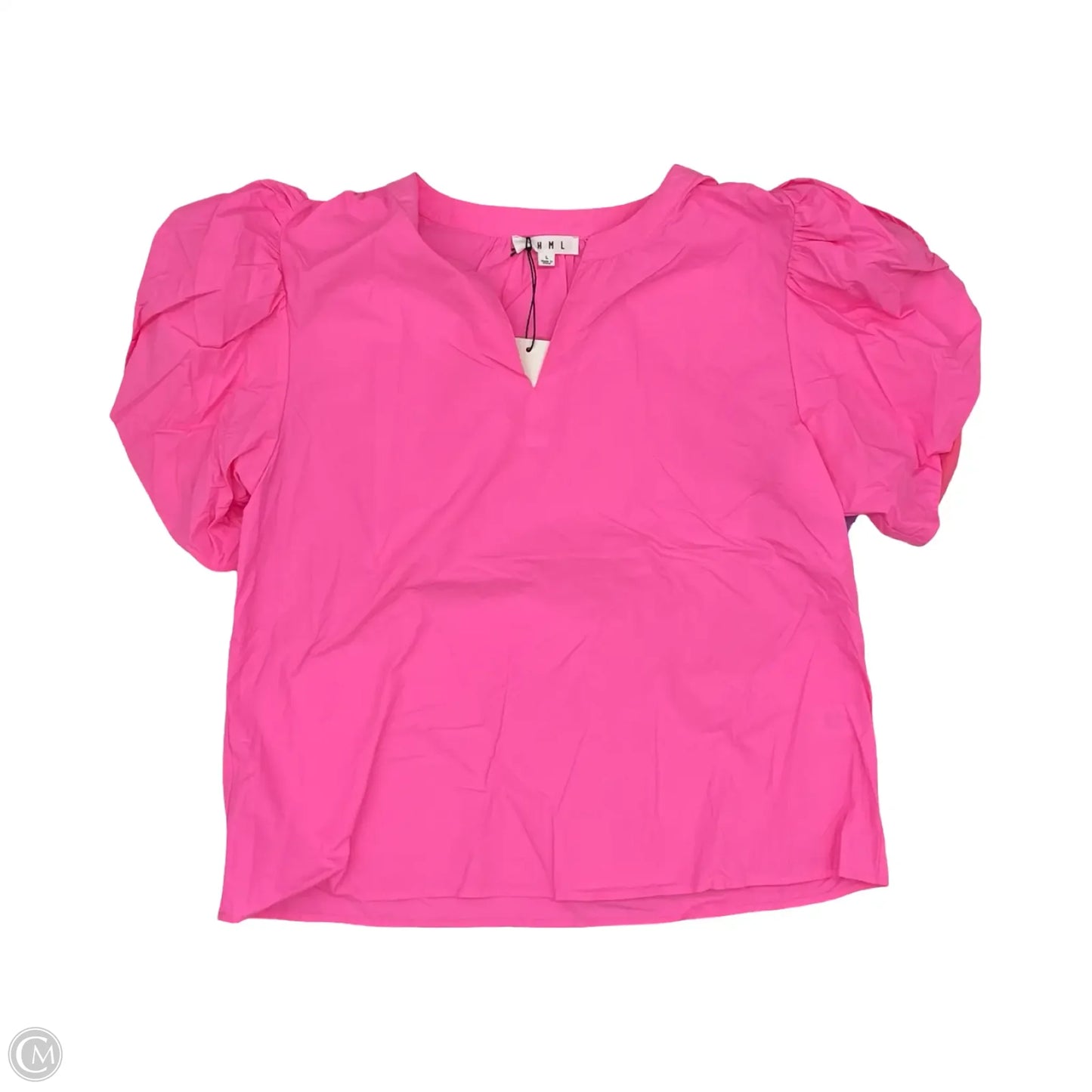 Blouse Short Sleeve By Thml In Pink, Size: L