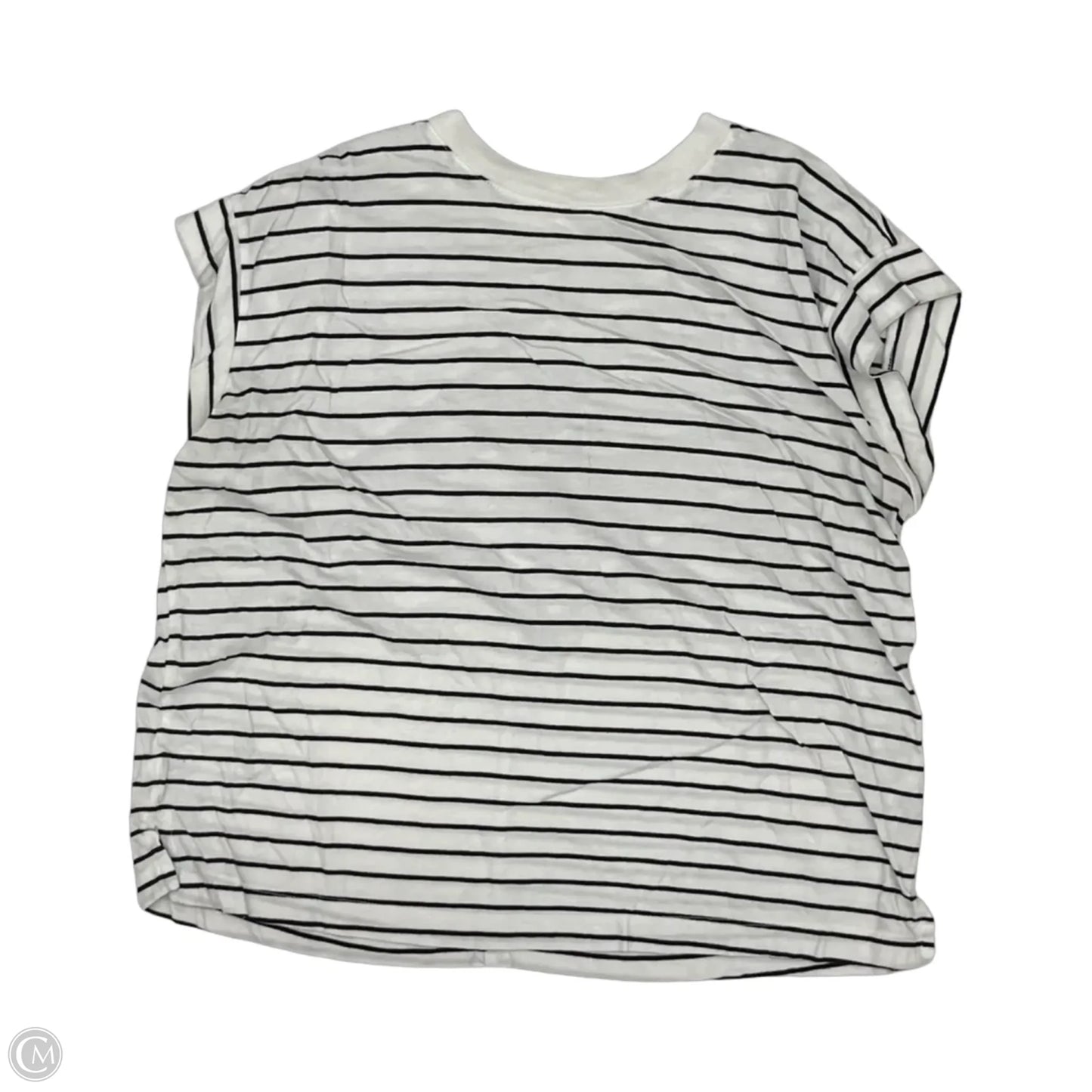 Top Short Sleeve By A New Day In Black & Cream, Size: M