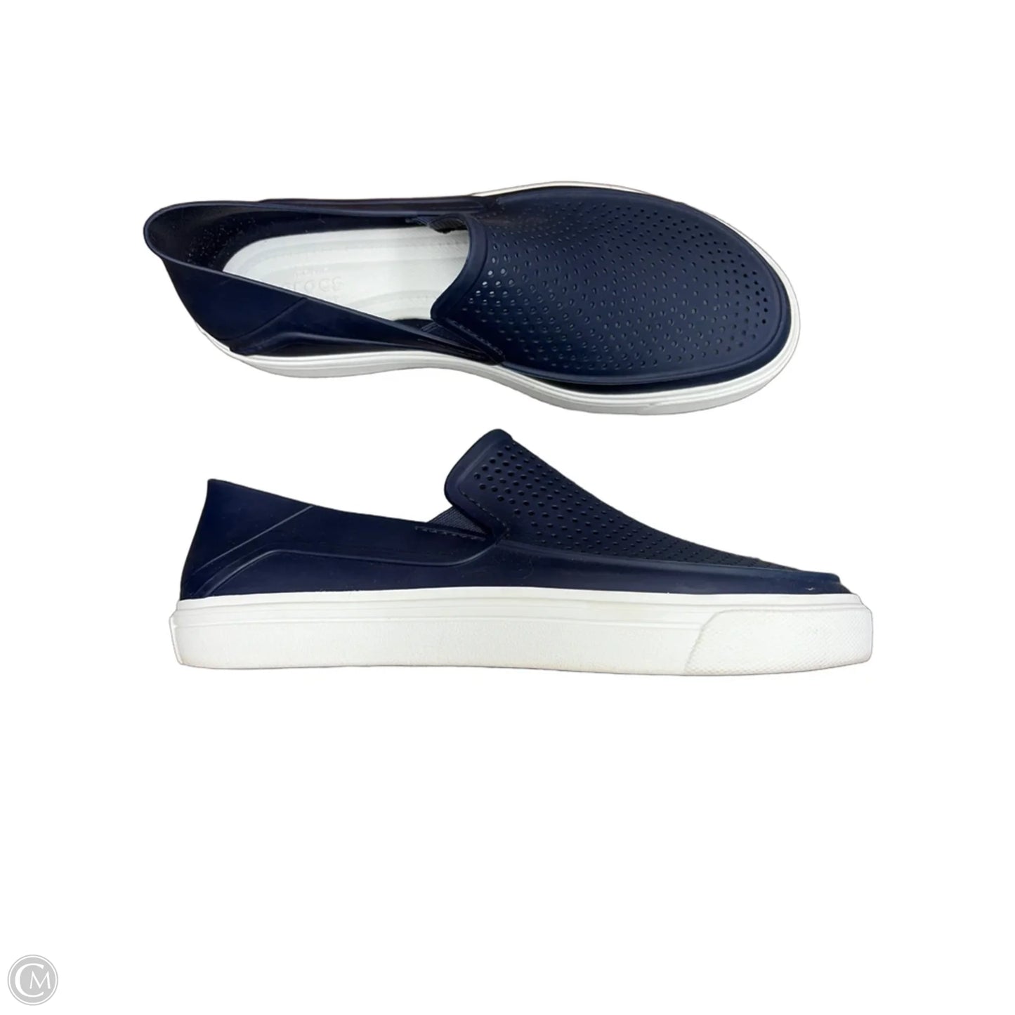 Shoes Flats By Crocs In Navy, Size: 11
