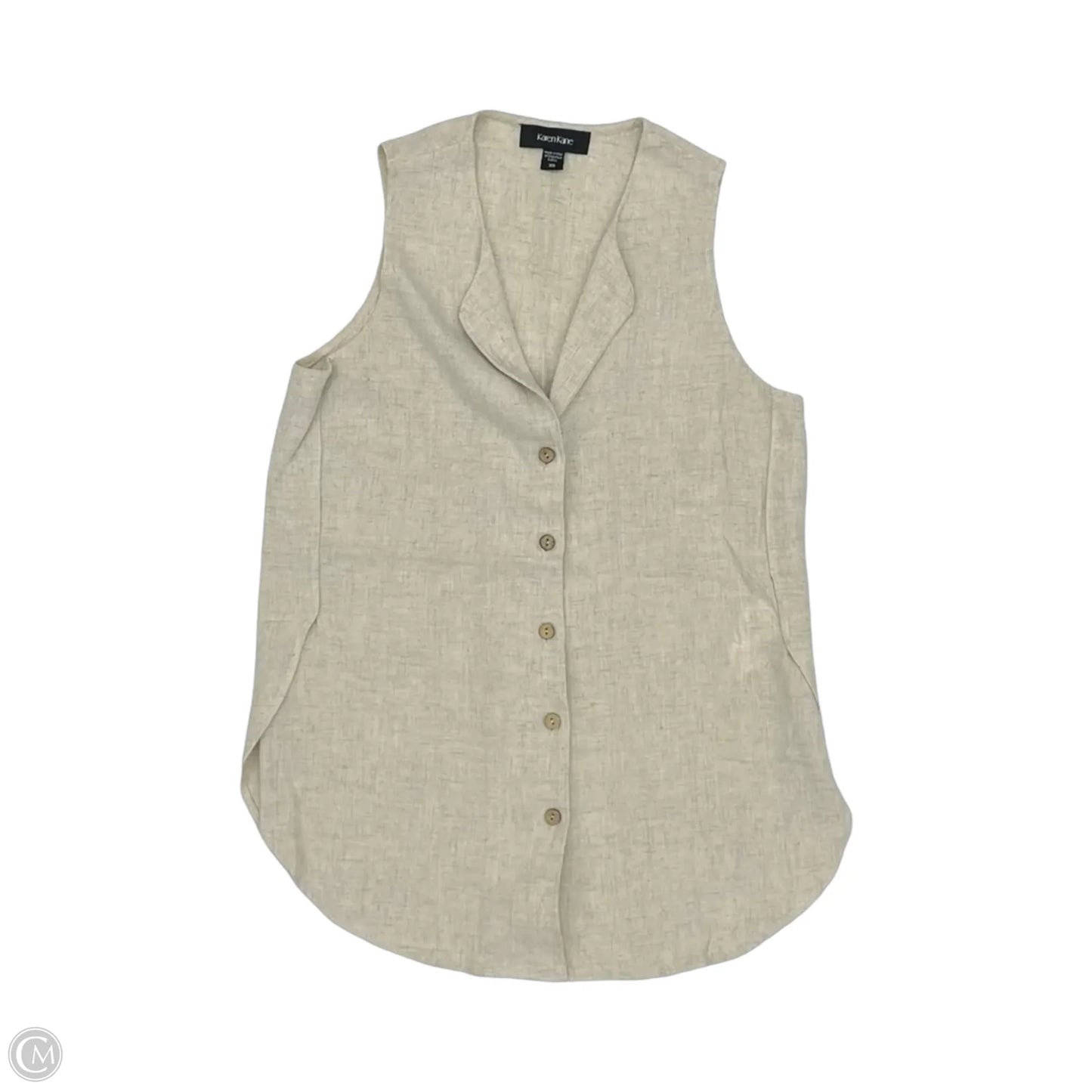 Vest Other By Karen Kane In Tan, Size: Xs