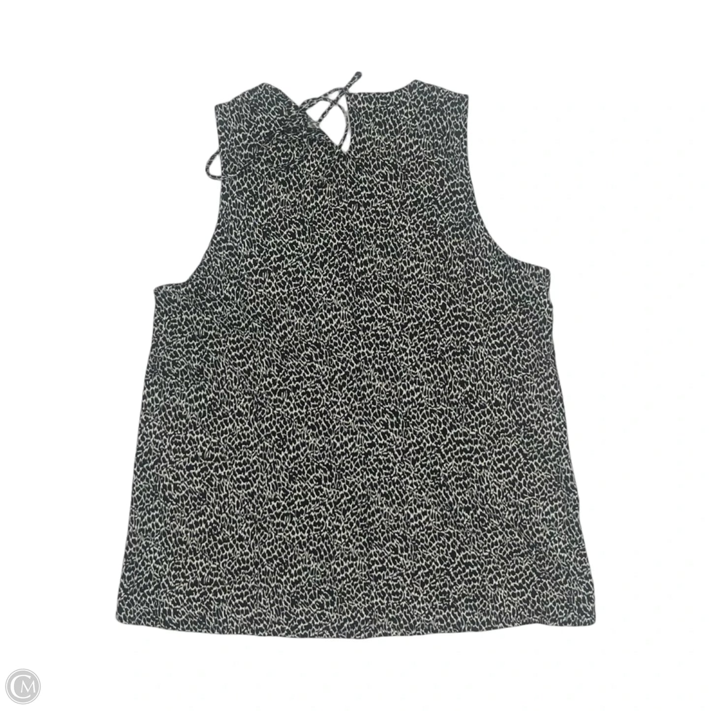 Blouse Sleeveless By Talbots In Black & Cream, Size: S