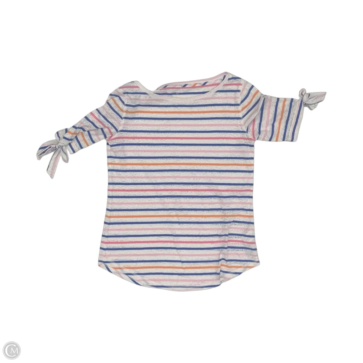 Top Short Sleeve By Talbots In Striped Pattern, Size: Xs