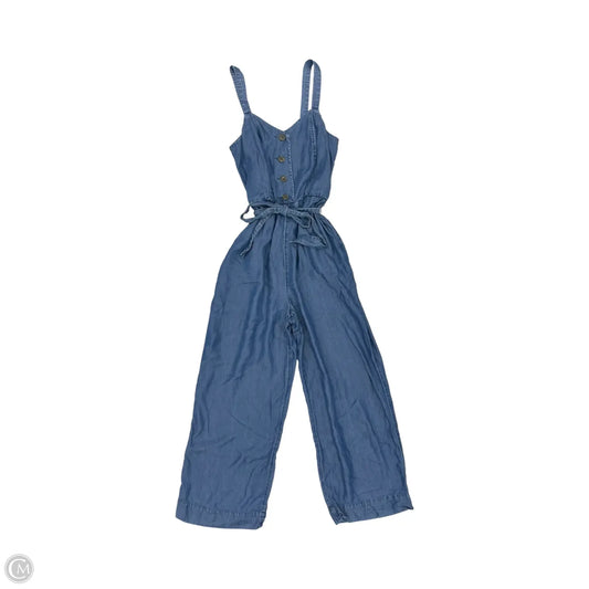 Jumpsuit By Lc Lauren Conrad In Blue Denim, Size: Xs