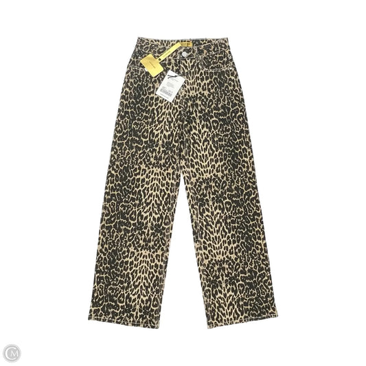 Jeans Wide Leg By Legend In Leopard Print, Size: M